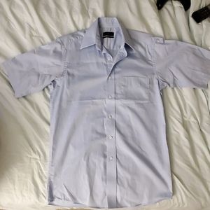 Men's Short Sleeve Collared Shirt Small Light Blue